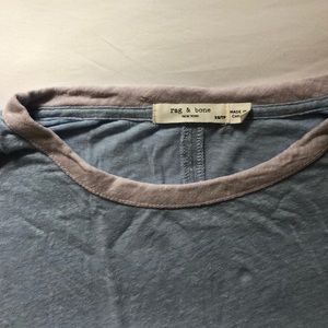 rag & bone color block slouchy linen tee